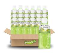 Mogu Mogu Nata De Coco Drink Jelly Texture Fun Refreshment 320ml (Pack of 24, Melon Flavoured)