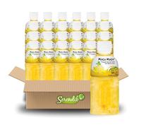 Mogu Mogu Nata De Coco Drink Jelly Texture Fun Refreshment 320ml (Pack of 24, Pineapple Flavoured)