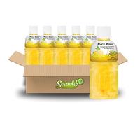 Mogu Mogu Nata De Coco Drink Jelly Texture Fun Refreshment 320ml (Pack of 6, Pineapple Flavoured)