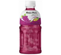 Mogu Mogu Nata De Coco Grape Flavored Drink | 320ml | Mogu Mogu Flavored Drinks | Nata De Coco | Jelly Texture | Refreshing Taste | Pack of 3 | Grape | Bottled Drink