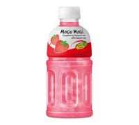 Mogu Mogu Nata De Coco Strawberry Flavored Drink | 320ml | Mogu Mogu Flavored Drinks | Nata De Coco | Jelly Texture | Refreshing Taste | Pack of 3 | Strawberry | Bottled Drink