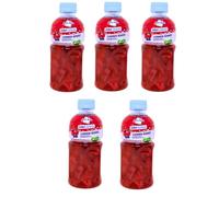Mogu Mogu Summer Berries Drink with Nata De Coco (Zero Sugar) - 320ml | Fruit Juice Beverage with Chewy Coconut Bits | Refreshing Sugar-Free Drink | Tropical Berry Flavour (Pack of 5)