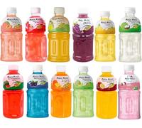 Mogu Mogu Thai Assorted 5 Flavours of Fruit Juice Drinks With Coconut Jelly 320ml HALAL (Pack of 10)
