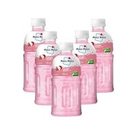 Mogu Mogu Varied Flavored Drinks - Nata De Coco Juice - Jelly Texture - Refreshing Taste - Fun Drinking During Hot Summers Or Take Them on Trip & Picnics (Lychee 330ML, Pack of 5)