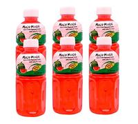 Mogu Mogu Varied Flavored Drinks - Nata De Coco Juice - Jelly Texture - Refreshing Taste - Fun Drinking During Hot Summers Or Take Them on Trip & Picnics (Watermelon 320ML, Pack of 6)