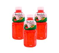 Mogu Mogu Varied Flavored Drinks - Nata De Coco Juice - Jelly Texture - Refreshing Taste - Fun Drinking During Hot Summers Or Take Them on Trip & Picnics (Watermelon 320ML, Pack of 3)