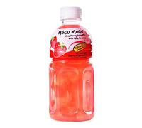 Mogu Mogu Varied Flavored Drinks - Nata De Coco Juice - Jelly Texture - Refreshing Taste - Fun Drinking During Hot Summers Or Take Them on Trip & Picnics (Strawberry 320ML, Pack of 1)