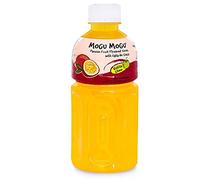 Mogu Mogu Varied Flavored Drinks - Nata De Coco Juice - Jelly Texture - Refreshing Taste - Fun Drinking During Hot Summers Or Take Them on Trip & Picnics (Passion Fruit 320ML, Pack of 1)