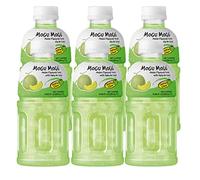 Mogu Mogu Varied Flavored Drinks - Nata De Coco Juice - Jelly Texture - Refreshing Taste - Fun Drinking During Hot Summers Or Take Them on Trip & Picnics (Melon 330ML, Pack of 6)