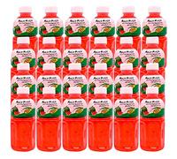 Mogu Mogu Varied Flavored Drinks - Nata De Coco Juice - Jelly Texture - Refreshing Taste - Fun Drinking During Hot Summers Or Take Them on Trip & Picnics (Watermelon 320ML, Pack of 24)