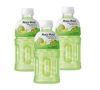 Mogu Mogu Varied Flavored Drinks - Nata De Coco Juice - Jelly Texture - Refreshing Taste - Fun Drinking During Hot Summers Or Take Them on Trip & Picnics (Melon 330ML, Pack of 3)