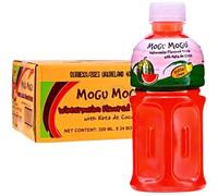 Mogu Mogu Watermelon Flavoured Drink with NATA de Coco (Gotta Chew) | On the Go Drink | Jelly Texture | Refreshing Taste | No Added Preservatives and Colours | 320ml x 24 Bottles