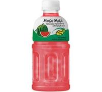 Mogu Mogu Watermelon Flavoured Drink with NATA de Coco (Gotta Chew) | On the Go Drink | Jelly Texture | Refreshing Taste | No Added Preservatives and Colours | 320ml x 6 Bottles