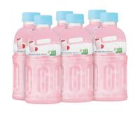 MOGU MOGU ZERO SUGAR Strawberry and Cream flavoured drink with nata de coco by SERENDIB (6 pack)