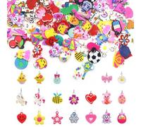 MoguGo Loom Charms Set of 150 - Loom Bands Accessories for DIY Bracelets & Necklaces, Colourful Pendants for Loom Rubber Bracelets, Kids Crafts & Gift Idea