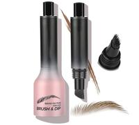 Moguri Angled Brush & Dip Liquid Eyebrow Gel, Brow Lamination Tint & Powder Pen, Eyebrow Hair Stroke Brush, Wild Eyebrow Pencil Waterproof Long Lasting Quick Drying, Taupe#02