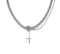 Moguri Y2k Irregular Necklace Star Pendant Moonlight Stone Fashion Collar Chain Design Spicy Silver Jewelry for Women