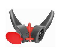 Moha 2 in 1 Garlic Press and Slicer Black ABS Stainless Steel Dishwasher Safe