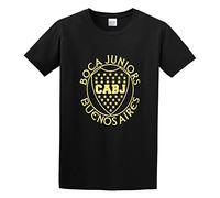 mohai Men's Boca Juniors No12 La Doce Cabj Buenos Aires Club Atético Design Cotton T Shirt 3XL Black