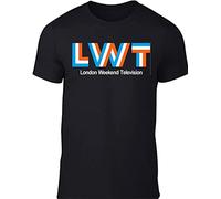 mohai Men's London Weekend Television T-Shirt TV LWT Retro BBC Vintage Regional Black XL