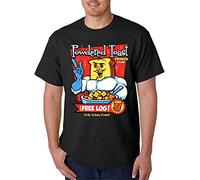 mohai Men's The Ren & Stimpy Show Powdered Toast Crunch Cereal Funny Black XL