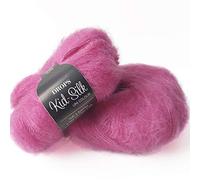 Mohair and Silk Yarn Drops Kid-Silk, 0 or Lace, 2 Ply, 0.9 oz 230 Yards per Ball (13 Pink)