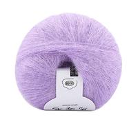 Mohair Knitting Wool Yarn, Comfortable Shiny Boucle Yarn Soft Angora Wool Yarn for DIY Shawl Scarf Crochet Thread Supplies (16 Snow Green)