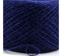 Mohair Metallized Thread Yarn 50g Coarse Mercerized Knitting Acrylic Chenille Burly Spun Crochet(Blue)