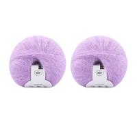 Mohair Yarn, 28g Soft Mohair Wool Yarn Lightweight Knitting Yarn Shawl Scarf Crochet Thread Supplies for Hand Knitting, Crocheting (Purple*2pcs)