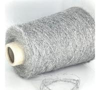 Mohair Yarn on Cone - 0 Lace Weight for Hand or Machine Knitting, Crochet & Crafts - Made in Italy (Light Gray, 300g/10.6oz - 3000m/3280yds)