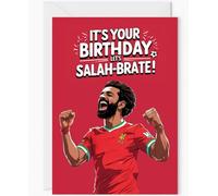 Mohamed Salah Birthday Card - "IT'S YOUR BIRTHDAY, LET'S SALAH-BRATE!" - Liverpool Inspired Football Greeting Card for Football Fans