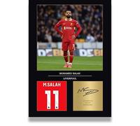 Mohamed Salah Gift Signed A4 Print Display Unframed Liverpool Gifts For Boys Digitally Reproduced Signature Mo Salah Liverpool Gifts For Men
