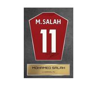 Mohamed Salah Liverpool Shirt Display Framed - Autograph Print Football Memorabilia A3 Unframed