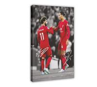 Mohamed Salah, Virgil Van Dijk Canvas Poster Bedroom Decor Landscape Office Room Decor Gift 12x18inch(30x45cm)