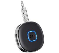 Mohard Car Bluetooth AUX Adapter, Mini Bluetooth 5.3 Receiver for Home Stereo/Speaker/Wired Headphones, BluetoothCar Adapter AUX, Hi-Fi Receivers Amplifiers, Hands-free, Dual Connection, 16H Playtime