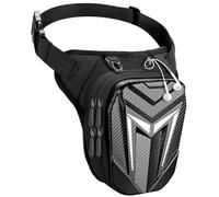 Mohard Motorcycle Leg Bag with LegStrap, Thigh Bag for Women Men, Splash-Resistant Motorbike Leg Bags, Sturdy EVA Motorcycle Tank Bags, Expandable Storage Tactical HipBag for Cycling Hiking Climbing