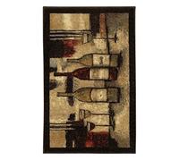 Mohawk Home Kitchen Rug, Synthetic, Wine and Glasses, 3'10" x 2'6" (Set)