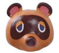 MOHDHAF -Tom Nook Raccoon Animal Crossing Latex Mask Horror Headwear for Halloween Carnival Costume Party Props