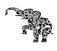 MOHENDI Elephant Mandala Reusable Stencil A5 A4 A3 & Bigger Sizes Wall Decor Shabby Chic / Animal3 (PVC Reusable Stencil, A5 Size - 148 x 210 mm, 5.8 x 8.3 in)