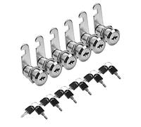 MoHern Cabinet Locks, 6 Pcs Keyed Alike 1-1/8 Inch (30mm) Cylinder Locks, Zinc Alloy Cam Lock with Keys for Cabinet, Drawer, RV and More