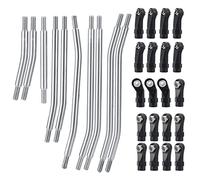 MOHERO 10Pcs Stainless Steel Rod Link Linkage Set 324mm Wheelbase 7mm Steering Rod for 1/10 Traxxas TRX4 RC Crawler Upgrade Parts
