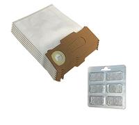MohMus 6 Microfiber Vacuum Cleaner Dust Bags + 6 Air Fresheners For Vorwerk Kobold VK 130, 131 SC, VK130, VK131