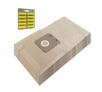 MohMus SET 10 Air Fresheners + 10 Vacuum Cleaner Dust Bags For NILFISK GD 1005, GD1000, GD1000 14 LTR, GD1005, GD101/01, GD1010, GD111, GD111 Thor Eco, GD2000, GD710, GD910, GD910A