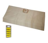 MohMus SET 5 Air Fresheners + 5 Vacuum Cleaner Dust Bags For SHOP VAC 620-15, Industrial 3000, 850-31, Pro 300 bis 370