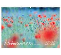 Mohnwiesen (Wandkalender 2026 DIN A2 quer), CALVENDO Monatskalender: Jeden Monat ein kleines Farbenspiel: Tauchen Sie ein in die zauberhafte Welt ... und spüren Sie die Leichtigkeit der Natur.