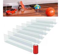 MOHOLD 126'' Total Length Under Sofa Blocker - 8 Pack, 4.7'' H x 15.8'' Each, Adjustable Clear Couch Gap Bumper, Strong Adhesive Toy Barrier to Stop Items from Going Under Sofa/Bed