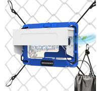 MOHOSOKO Phone Fence Mount with Shade & Cooling Fan - Foldable Game Changer Mounting Kit for iPhone, All-in-One Streaming Kit for Baseball Recording (Blue)