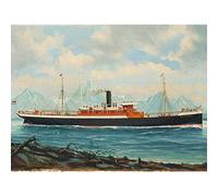 Mohrmann Steamboat Sakkarah Rocky Coast Painting Large XL Wall Art Canvas Print