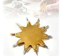 Mohs Hardness Test Kit, 1-10 Scratch Tester with Gold Ten-Pointed Star Design, Mohs Hardness Picks, Quick Testing, Easy to Operate, Mineral Identification Tool, for Gem Jade Jewelry Rock Testing