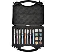 Moh's Hardness Test Kit, Hardness Test Pen, 2-9 Scratch Tester, with Storage Box, Industrial Mineral Identification Kit, for Ceramic Floor Glass Gems Jade Jewelry.